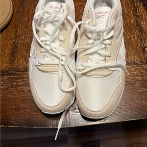 Reebok Women's Cream and White Sneakers